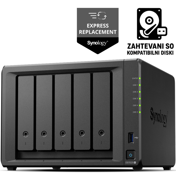 DS-1525+ - Synology strežnik NAS za mala in sr. podjetja