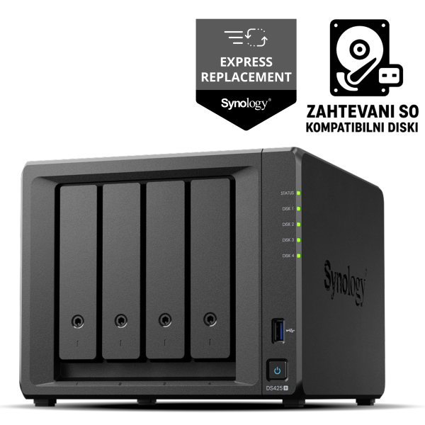 DS-425+ Synology strežnik NAS za mala in sr. Podjetja