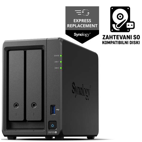 DS-725+ Synology strežnik NAS za mala in sr. podjetja
